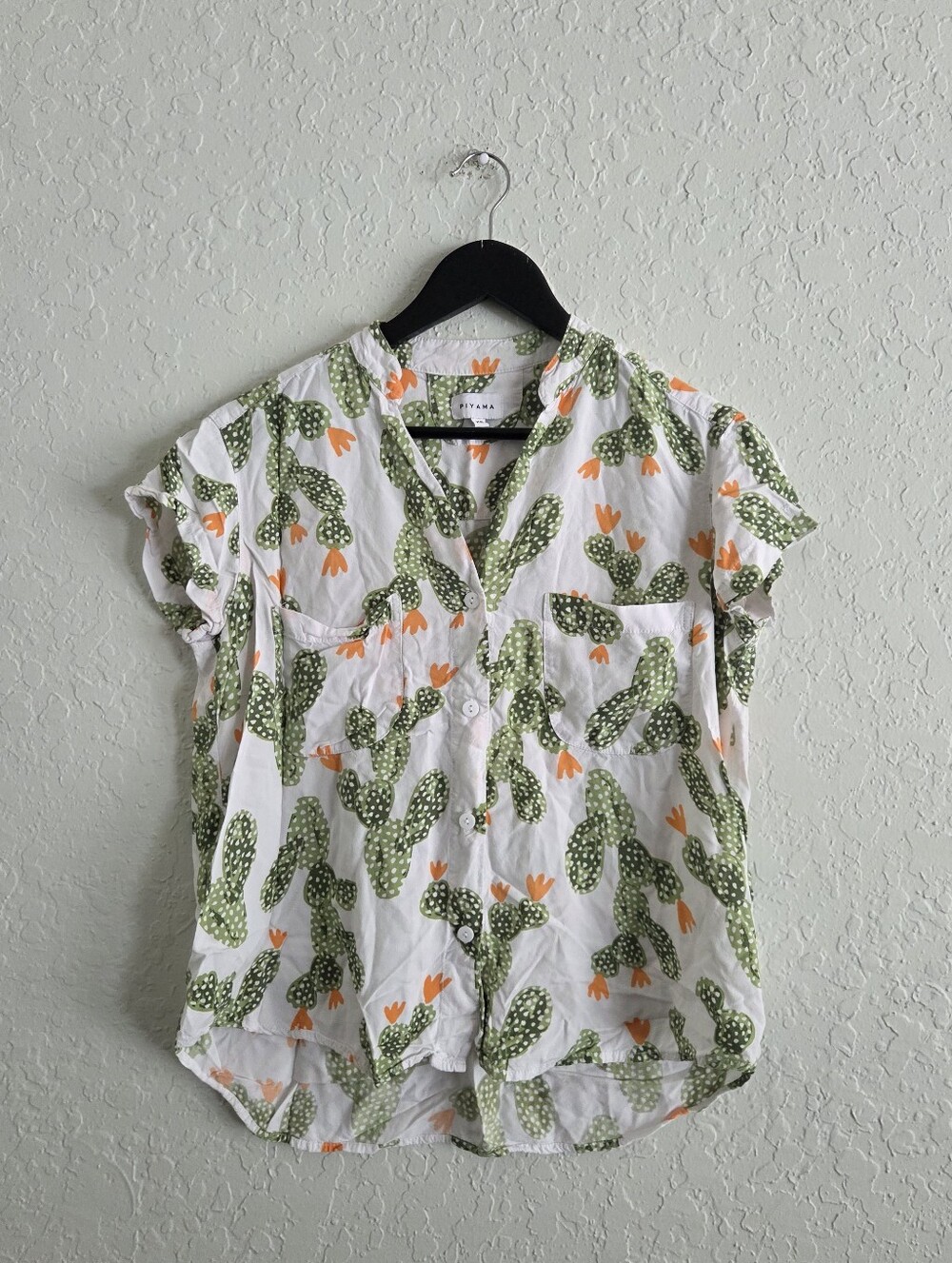 Piyama Cactus Short Sleeve Pajama Top